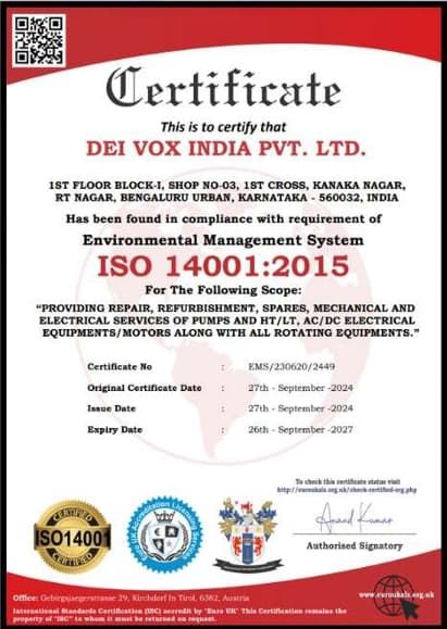 ISO 9001:2015 certificate