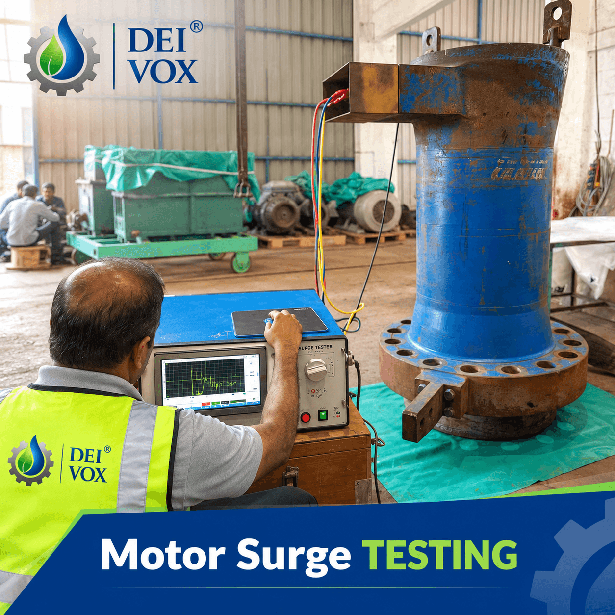 Pump component undergoing a dimensional quality inspection